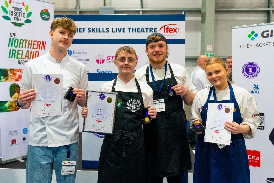 Levi Grant, Matthew Beech, Owen Mendez and Abbie McCormick